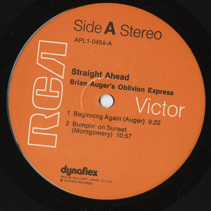 Brian Auger – Straight Ahead (APL1-0454) LP 1974 US RCA | 中古LP