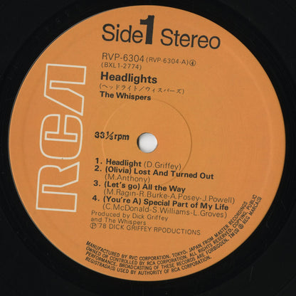 The Whispers - Headlights (RVP-6304) 1978 JPN RCA｜中古LP