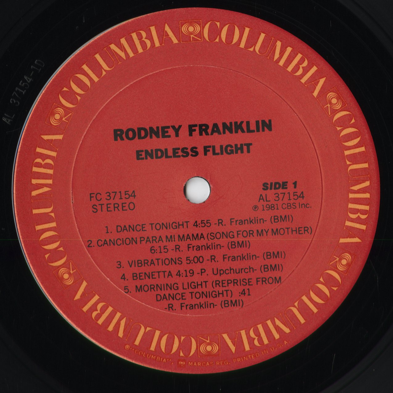 Rodney Franklin - Endless Flight (FC 37154) 1981 US Columbia｜中古LP