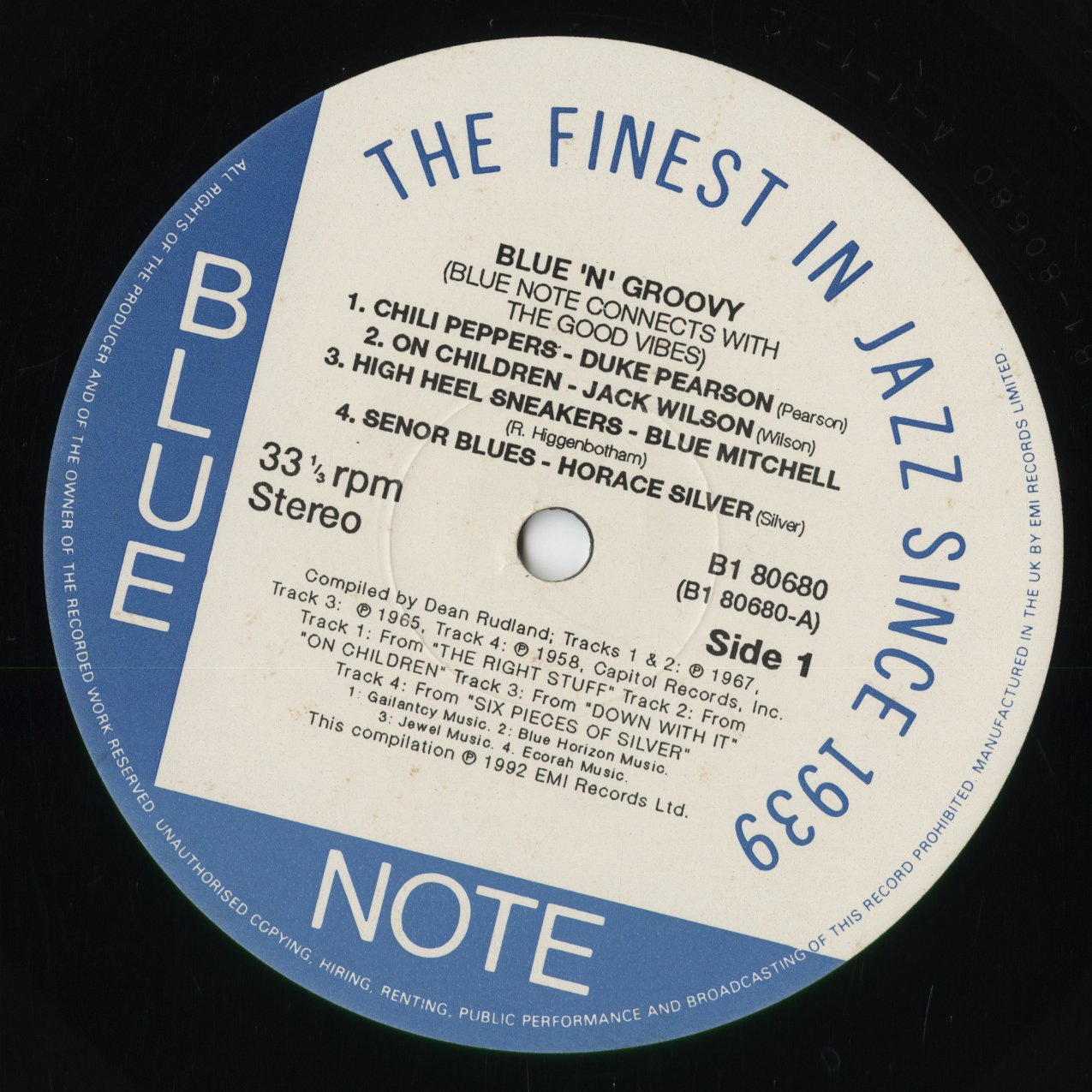 Various - Blue 'N' Groovy (Blue Note Connects With The Good Vibes) (0777 7 80679 1 7) 1993 UK Blue Note｜中古LP
