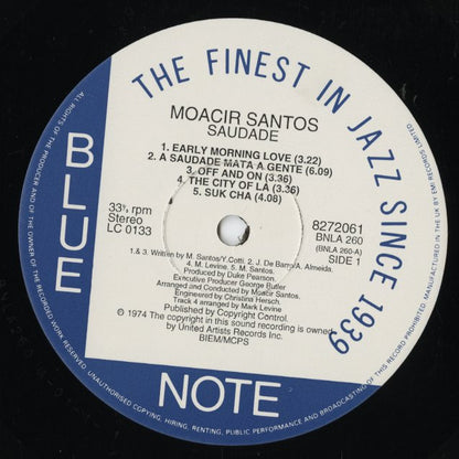 Moacir Santos - Saudade (8-27206-1) LP 1990s UK Blue Note｜中古LP