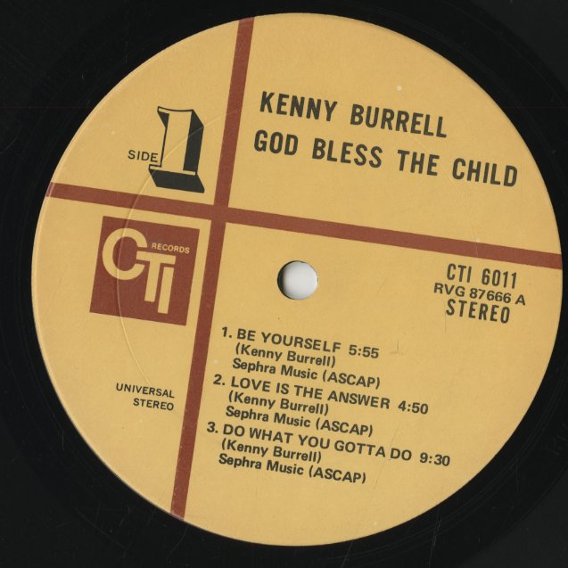 Kenny Burrell / ケニー・バレル / God Bless The Child (CTI6011)