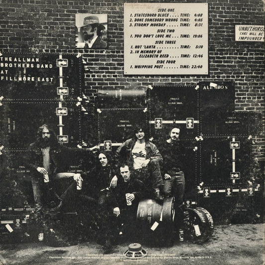 The Allman Brothers Band - At Fillmore East (SD 2-802) 1971 US Capricorn｜中古LP