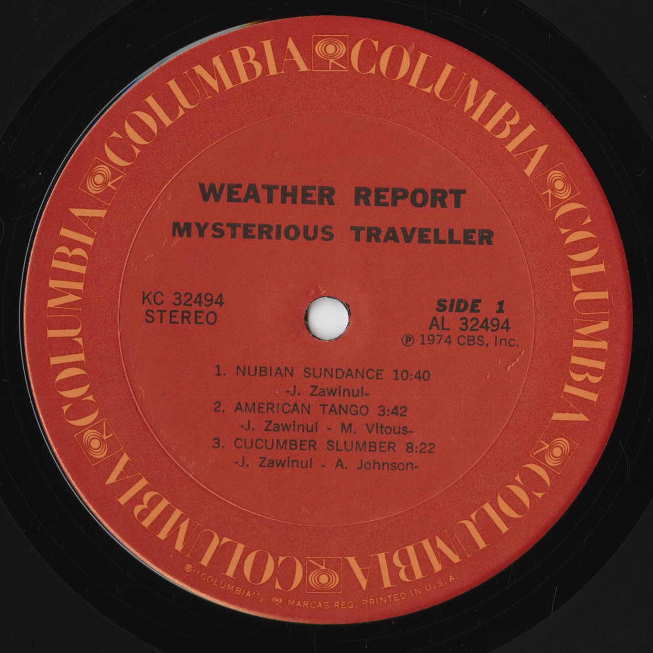Weather Report - Mysterious Traveller (KC32494) 1974 US Columbia｜中古LP