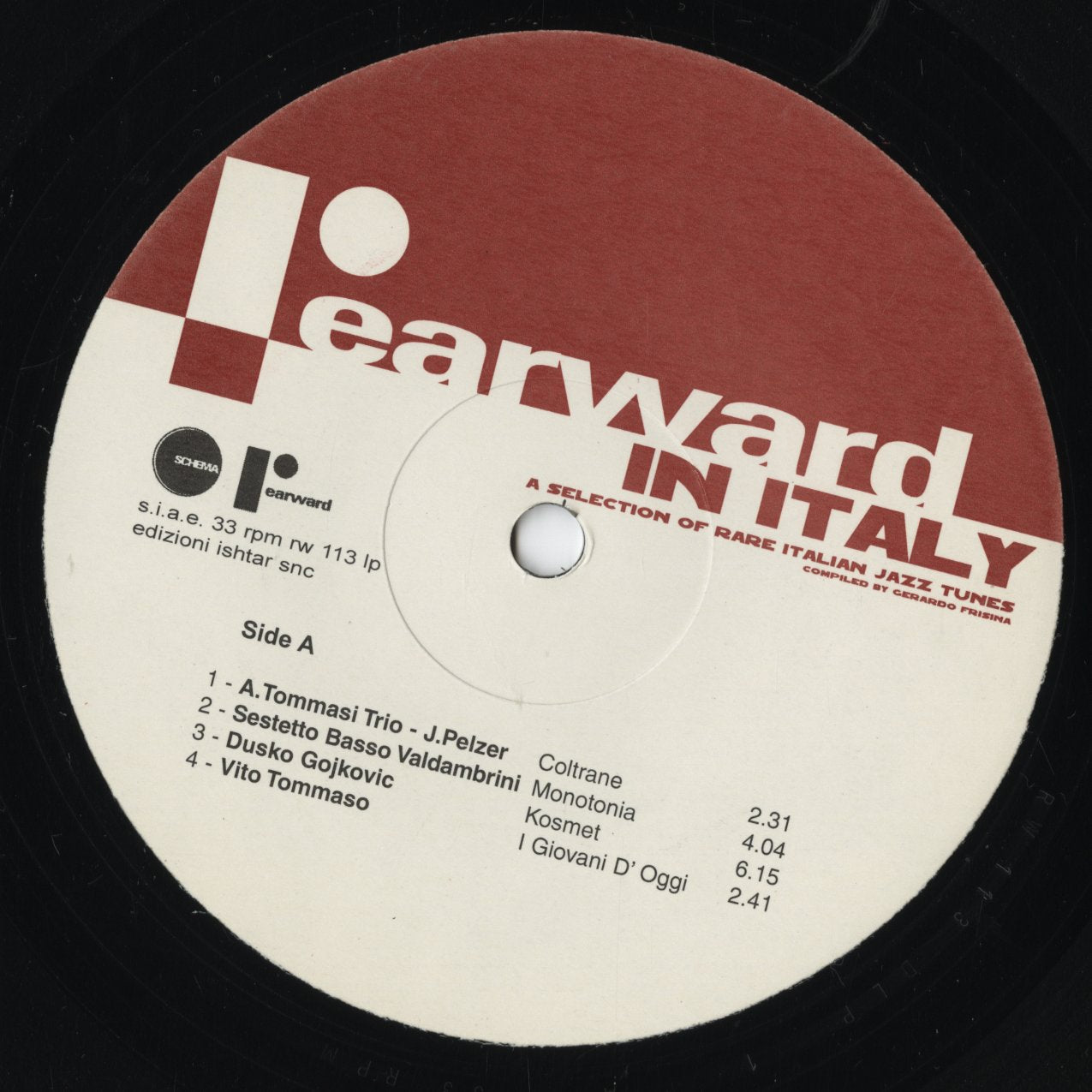 Rearward In Italy レコード 希少イタリアンジャズ Rearward In Italy Rare Italian Jazz LP 中古レコード | 2枚組