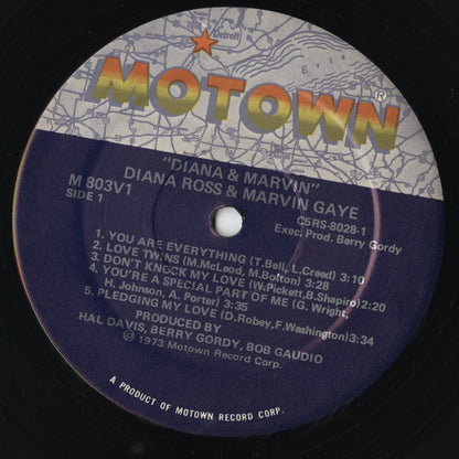 Diana Ross & Marvin Gaye - Diana & Marvin (M-803V1) 1973 US Motown｜中古LP