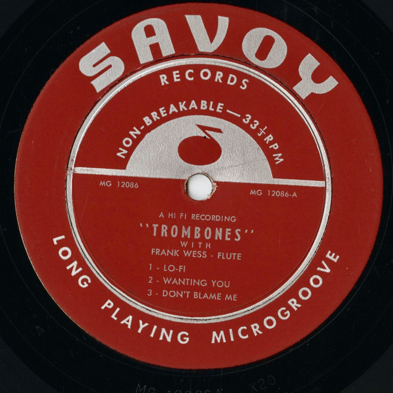 Frank Wess Trombones LP 中古レコード | Savoy オリジナル盤 RVG刻印