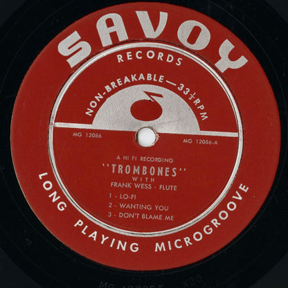 Frank Wess - Trombones (MG 12086) LP 1956 US Savoy｜中古LP