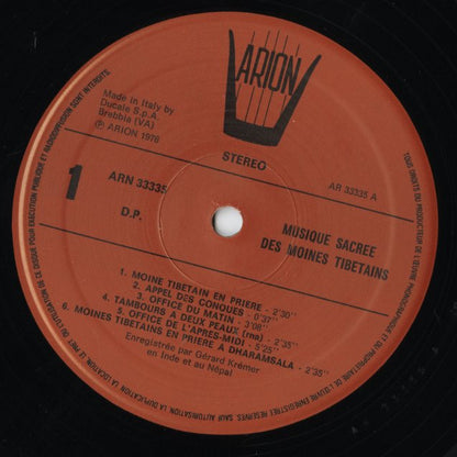 Gérard Krémer / Musique Sacrée Des Moines Tibétains (AR33335)