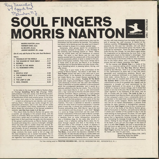 Morris Nanton – Soul Fingers (PRST 7467) 1967 US Prestige｜中古LP