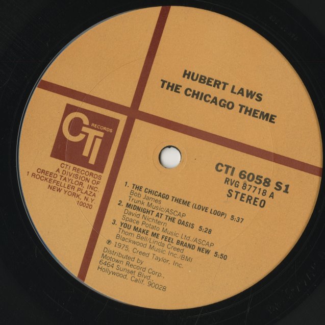 Hubert Laws / ヒューバート・ローズ / The Chicago Theme (CTI 6058 S1)