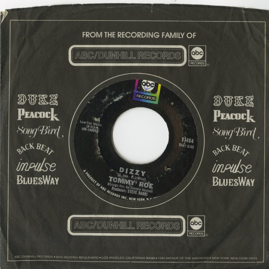 Tommy Roe / トミー・ロー / Dizzy / The You I Need -7 (45-11164) – VOXMUSIC ...