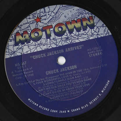 Chuck Jackson - Arrives! (MS667) 1968 US Motown｜中古LP