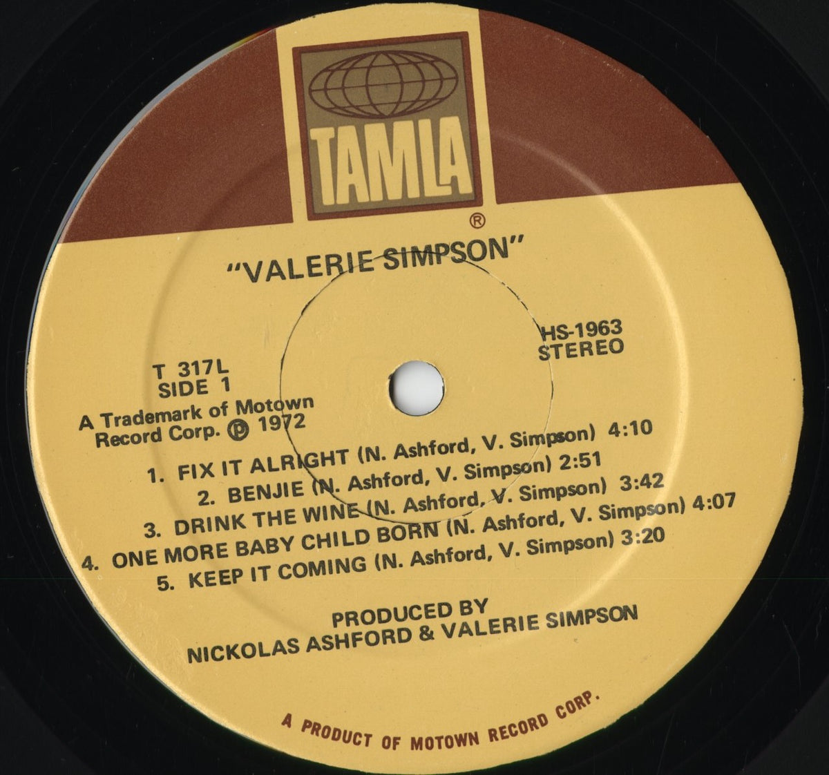 Valerie Simpson – Valerie Simpson (T317L) 1972 US Tamla｜中古LP