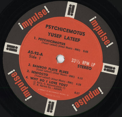 Yusef Lateef - Psychicemotus (AS-92) 1966 US Impulse｜中古LP