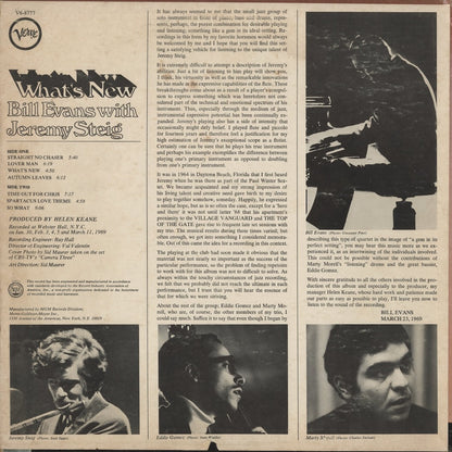 Bill Evans – What’s New (V6-8777) LP 1969 US Verve オリジナル盤