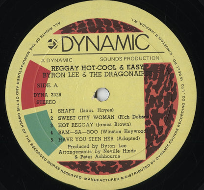 Byron Lee And The Dragonaires - Reggay Hot Cool & Easy (DYNA 3328) 1972 JAMAICA Dynamic Sounds｜中古LP