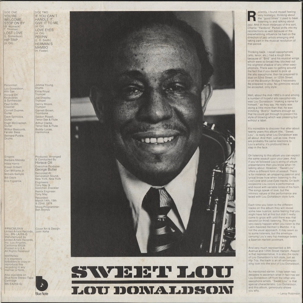 Lou Donaldson / ルー・ドナルドソン / Sweet Lou (BN-LA259-G)