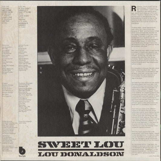 Lou Donaldson / ルー・ドナルドソン / Sweet Lou (BN-LA259-G)