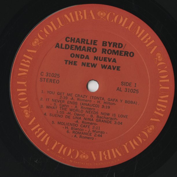 Charlie Byrd - Aldemaro Romero / チャーリー・バード　アルデマロ・ロメロ / Onda Nueva (C31025)