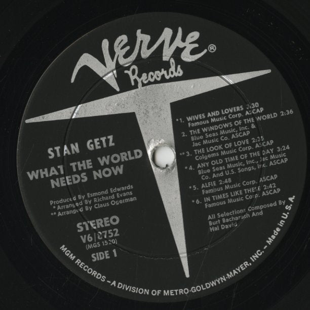 Stan Getz / スタン・ゲッツ / What The World Needs Now (V6-8752)