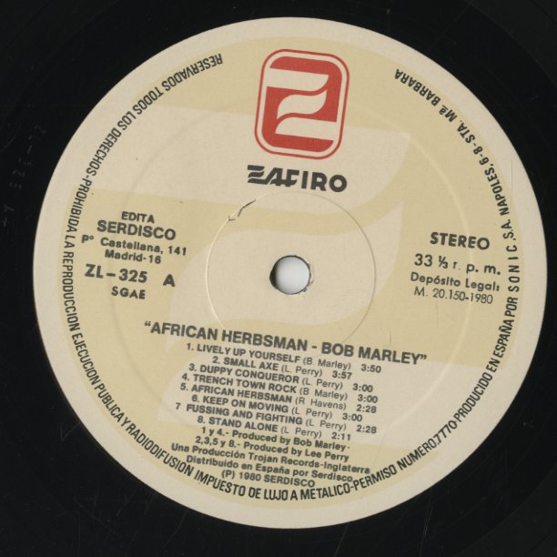 Bob Marley & The Wailers / ボブ・マーリー＆ウェイラーズ / African Herbsman (ZL-325)