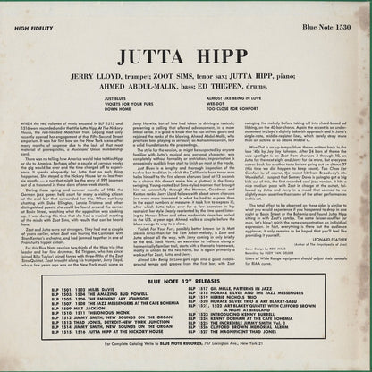 Jutta Hipp / ユタ・ヒップ / Jutta Hipp With Zoot Sims (BN 1530) 1972 US Blue Note-UA MONO