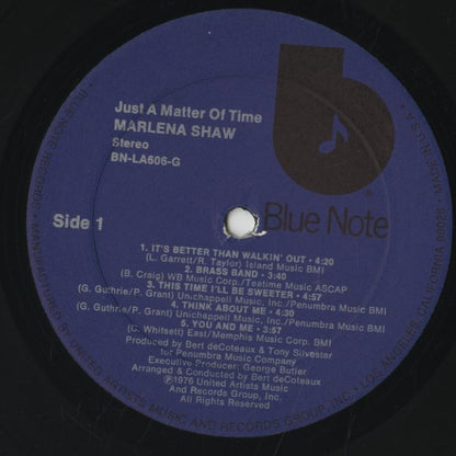 Marlena Shaw / マリーナ・ショウ / Just A Matter Of Time (BN LA 606 G)