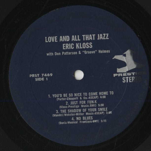 Eric Kloss / エリック・クロス / Love And All That Jazz (PRST 7469)