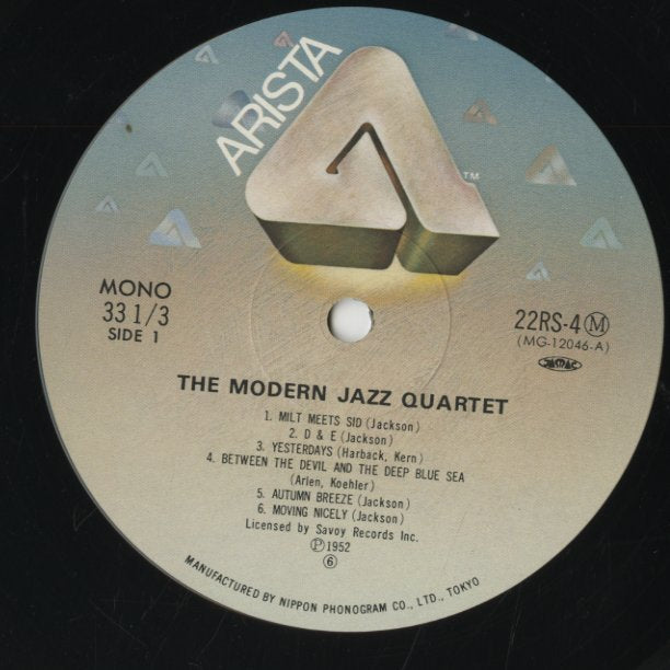 Modern Jazz Quartet / モダン・ジャズ・カルテット(1956) (22RS-4(M))