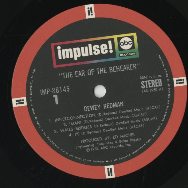 Dewey Redman / デューイ・レッドマン / The Ear Of The Behearer