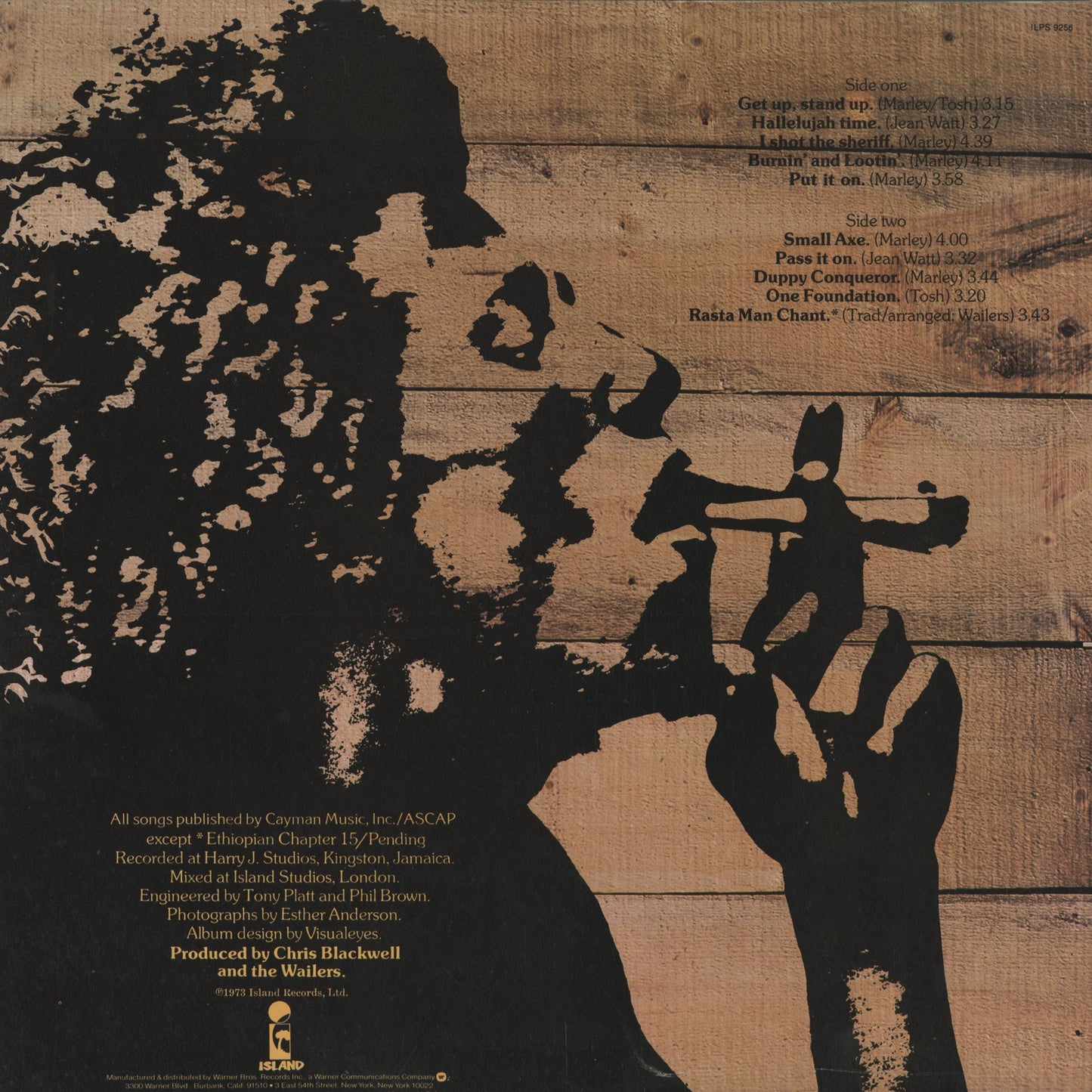 Bob Marley & The Wailers - Burnin' (ILPS-9256) LP 1978 US Island｜中古LP
