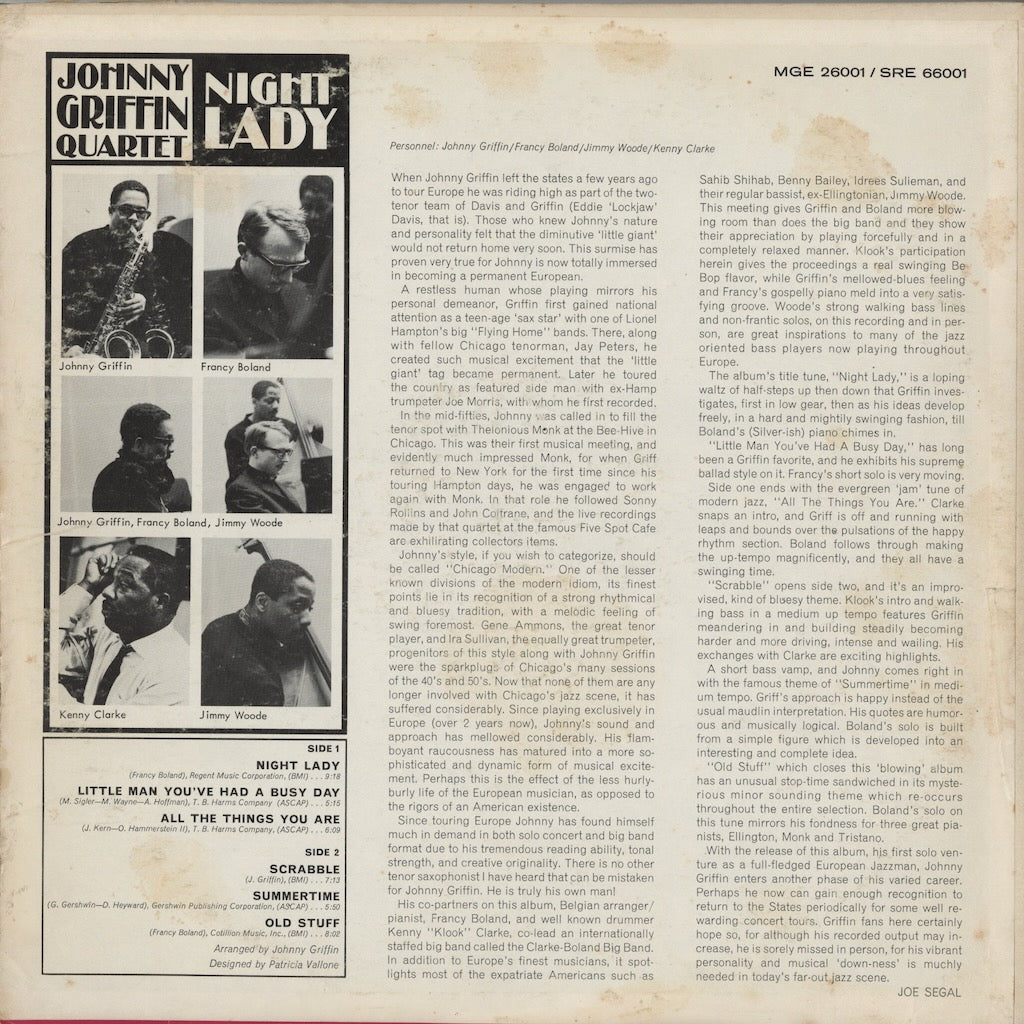 Johnny Griffin / ジョニー・グリフィン / Night Lady (SRE-66001