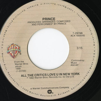 Prince / プリンス / Little Red Corvette - All The Critics Love U in New York -7 (7-29746)