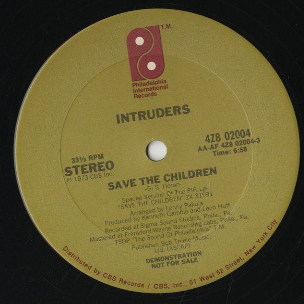 Intruders / イントルーダーズ / Save The Children -12" (4Z8-02004)
