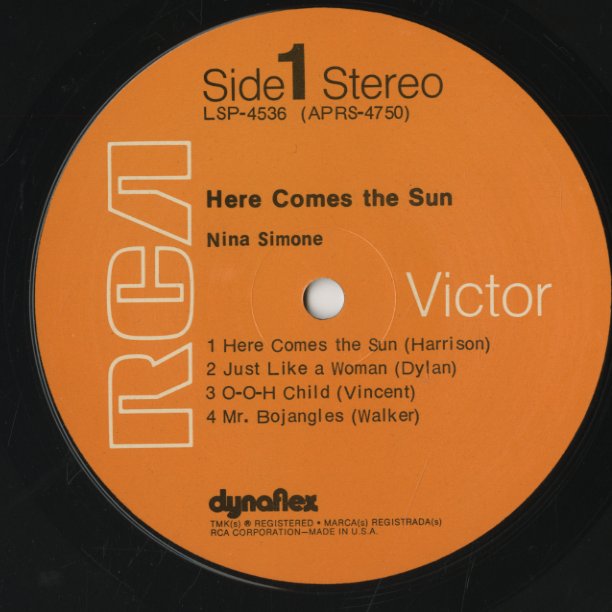 Nina Simone / ニーナ・シモン / Here Comes The Sun (LSP-4536