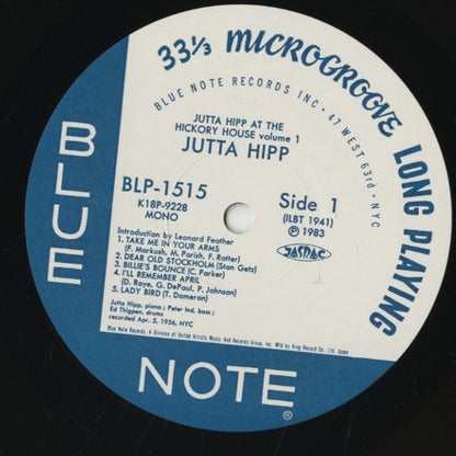 Jutta Hipp / ユタ・ヒップ / At The Hickory House Volume 1 (K18P-9228)