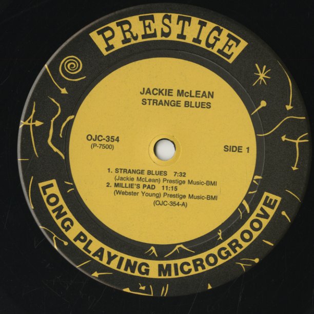 Jackie McLean / ジャッキー・マクリーン / Strange Blues (OJC-354) – VOXMUSIC WEBSHOP