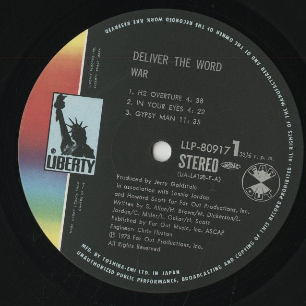 War / ウォー / Deliver The Word (LLP80917)