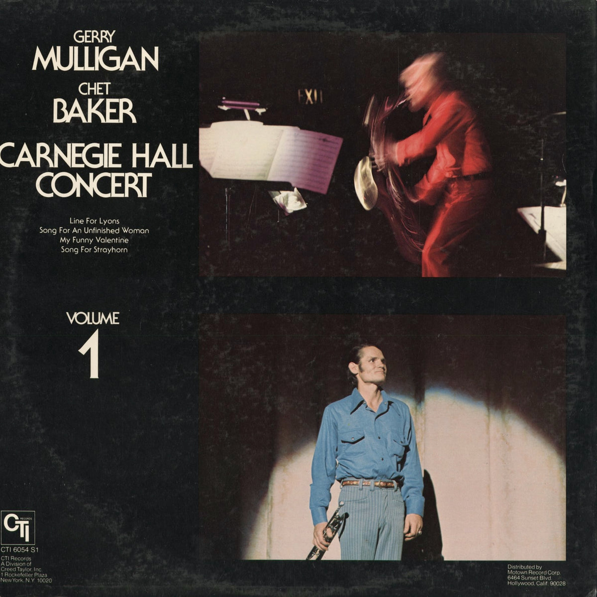 Gerry Mulligan, Chet Baker - Carnegie Hall Concert Volume 1 (CTI 6054 S1) 1975 US CTI｜中古LP