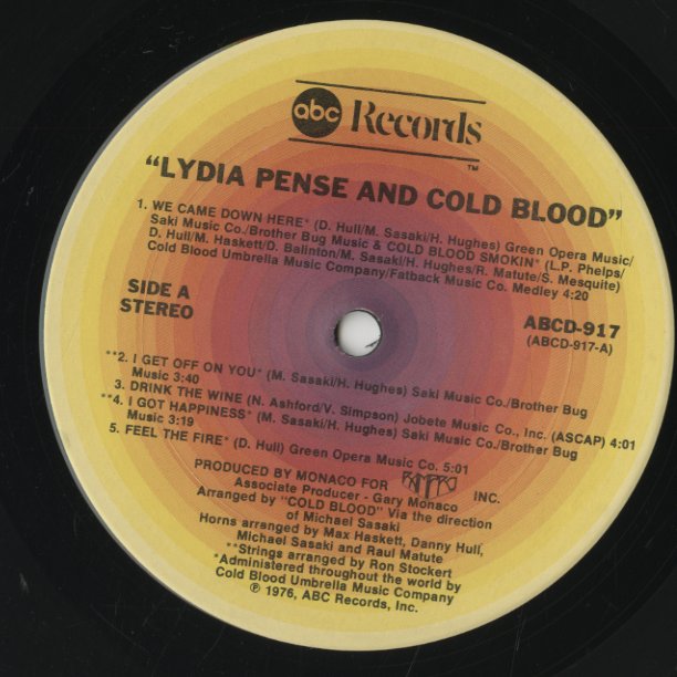 Lydia Pense & Cold Blood / リディア・ペンス＆コールド・ブラッド (ABCD-917)