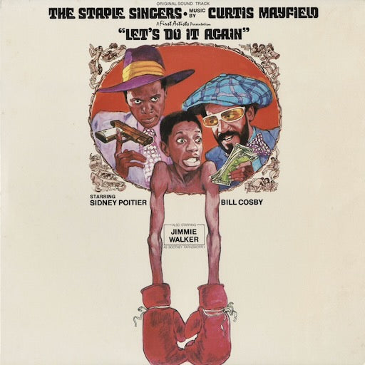 The Staple Singers  Curtis Mayfield - Let's Do It Again (P-10144W) 1975 JPN Warner Bros.｜中古LP ステイプル・シンガーズ　カーティス・メイフィールド