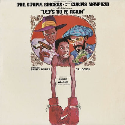 The Staple Singers  Curtis Mayfield - Let's Do It Again (P-10144W) 1975 JPN Warner Bros.｜中古LP ステイプル・シンガーズ　カーティス・メイフィールド