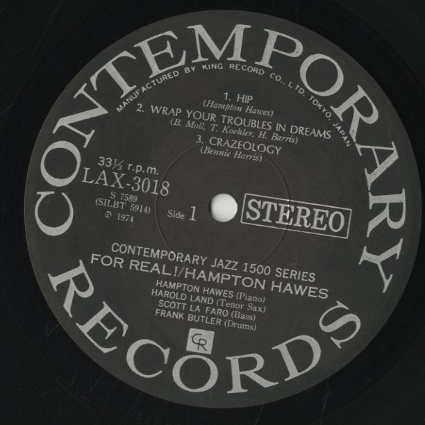 Hampton Hawes / ハンプトン・ホース / For Real! (LAX3018)