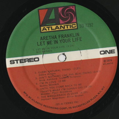 Aretha Franklin / アレサ・フランクリン / Let Me In Your Life (SD7292)