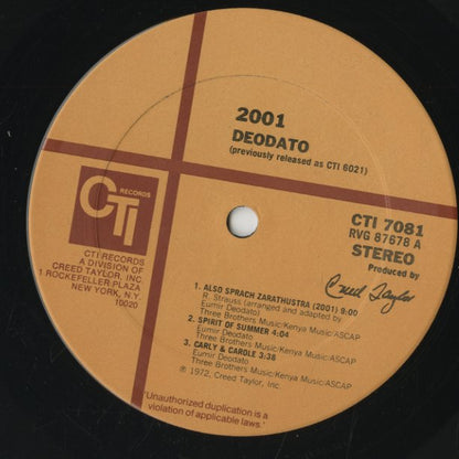 Deodato / デオダート / 2001 (CTI 7081)