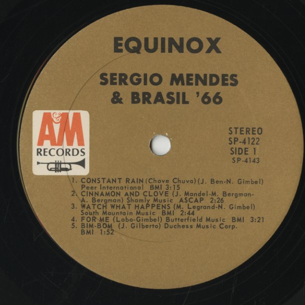 Sergio Mendes / セルジオ・メンデス / Equinox (SP 4122)