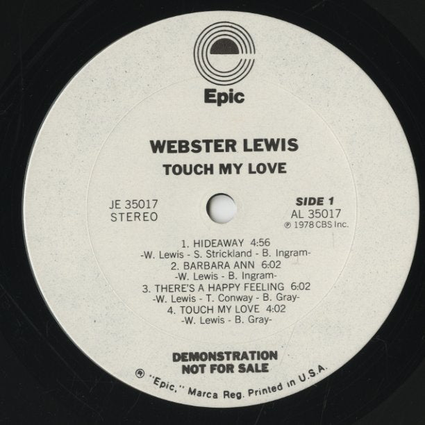Webster Lewis / ウェブスター・ルイス / Touch My Love (JE 35017)