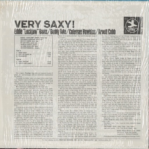 Very Saxy LP 中古レコード | Prestige コールマン・ホーキンス