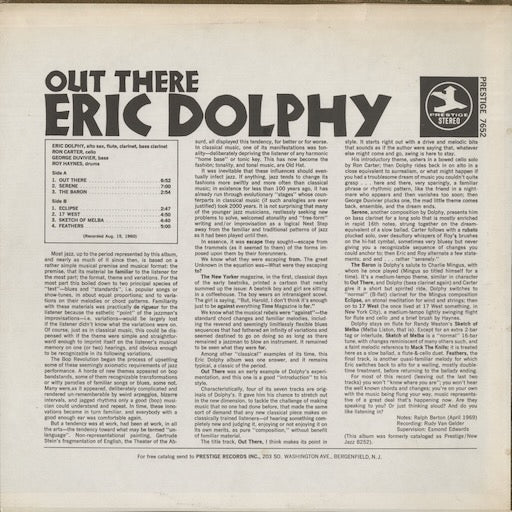 Eric Dolphy - Out There (PR 7652) 1972 US Prestige｜中古LP